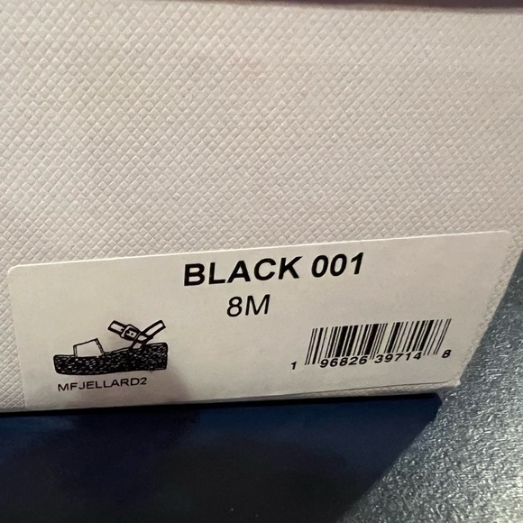 NWT Marc Fisher Black Espadrille Platform Sandal - Picture 5 of 6